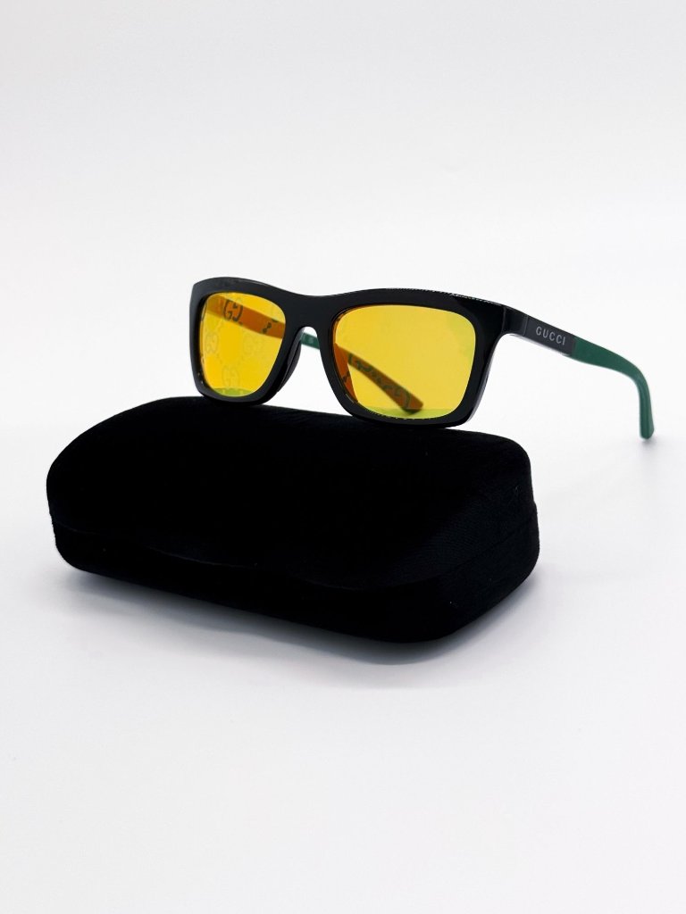 New Gucci Sunglasses Gg1735s 005 Black/Green Unisex Eyewear
